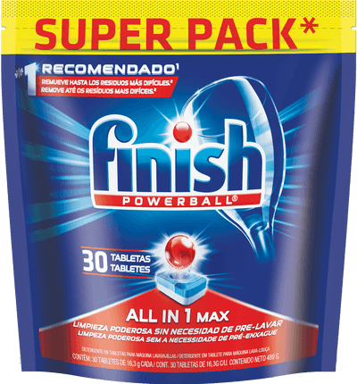 Finish Detergente en Tabletas para Lavavajillas All-in-1 Max 30u
